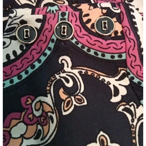 Charter Club Blouse Size S Paisley Button Design 3/4 Sleeve - Picture 2 of 8